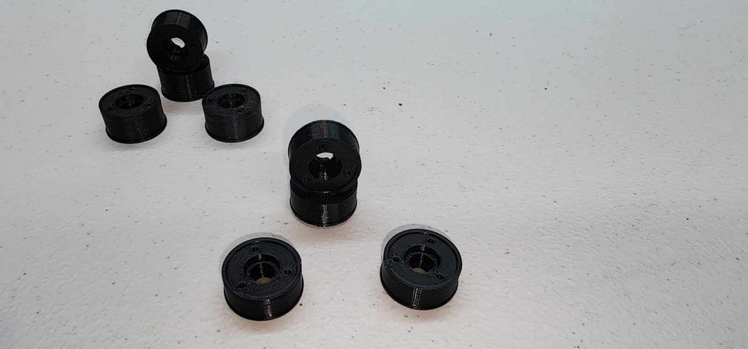 WHEELS, 11mm, REAR, Width, 19.5mm Diameter, 3D Printed, BLACK